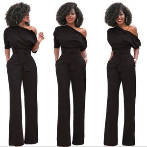 🖤 Off One Shoulder Jumpsuit / Romper
